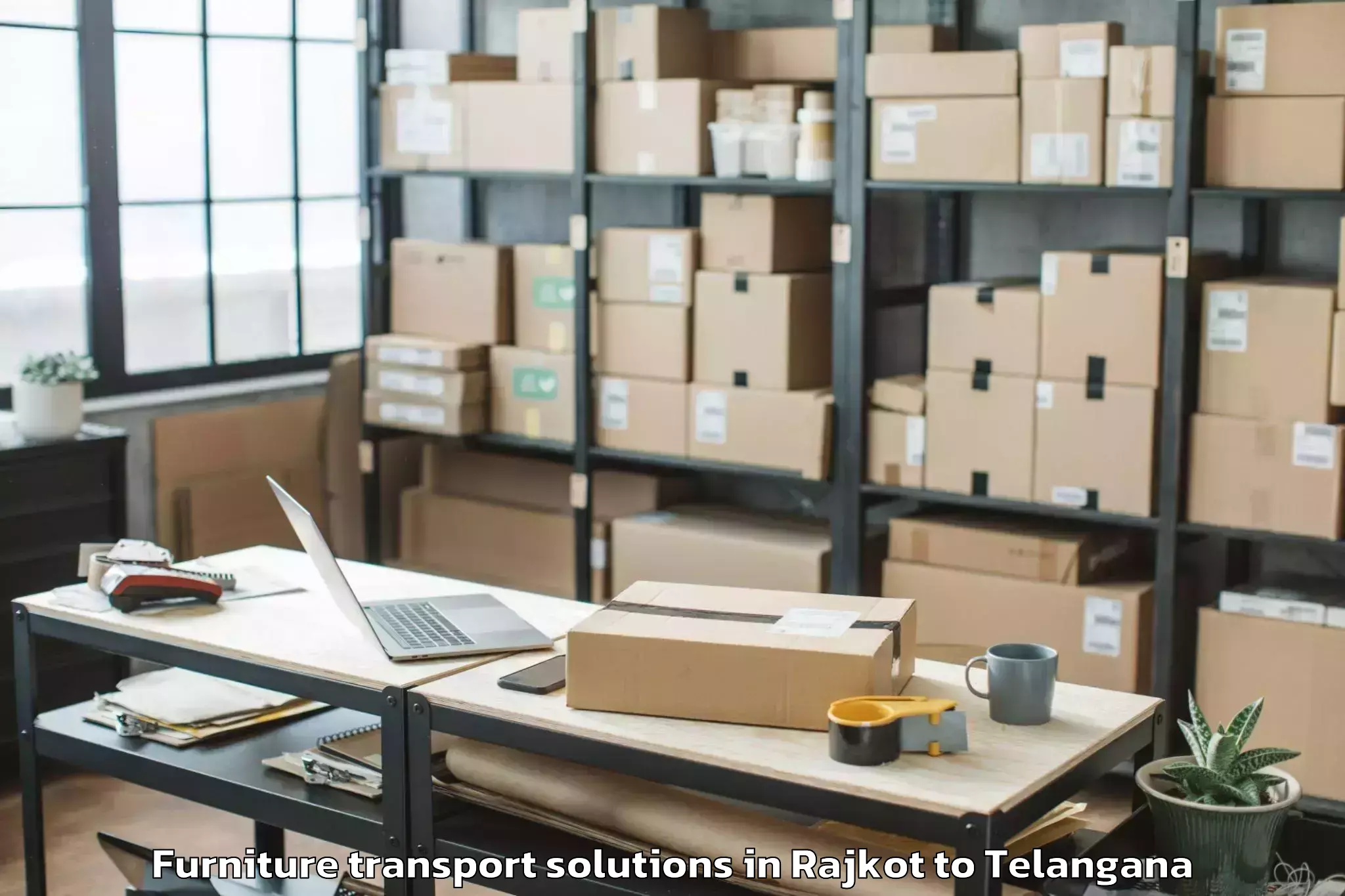 Affordable Rajkot to Bandlaguda Furniture Transport Solutions